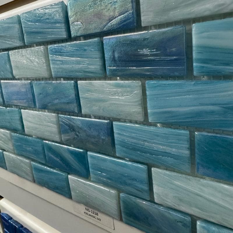 Aquabella North Seas Icelandic 1x2 Glass Mosaic 12"x12" Pool Tile (NS-1218) - Image 4