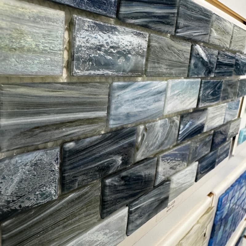 Aquabella North Seas Adriatic 1x2 Glass Mosaic 12"x12" Pool Tile (NS-1219) - Image 4