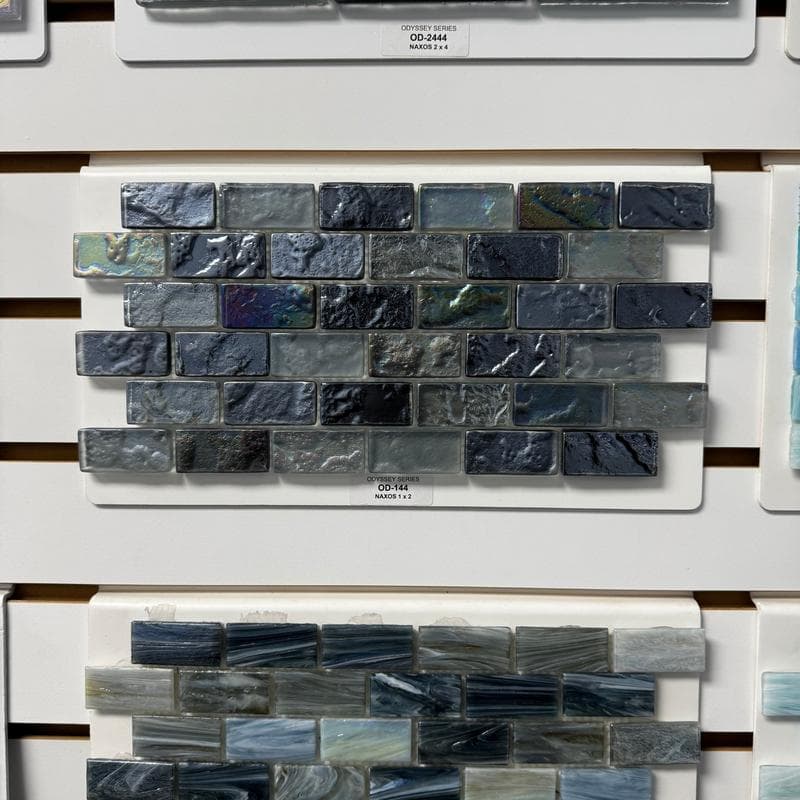 Aquabella Odyssey Naxos 1x2 Glass Mosaic 12"x12" Pool Tile (OD-144) - Image 2