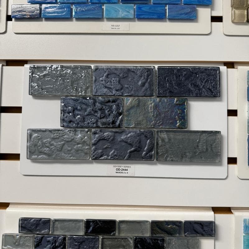 Aquabella Odyssey Naxos 2x4 Glass Mosaic 12"x12" Pool Tile (OD-2444) - Image 2