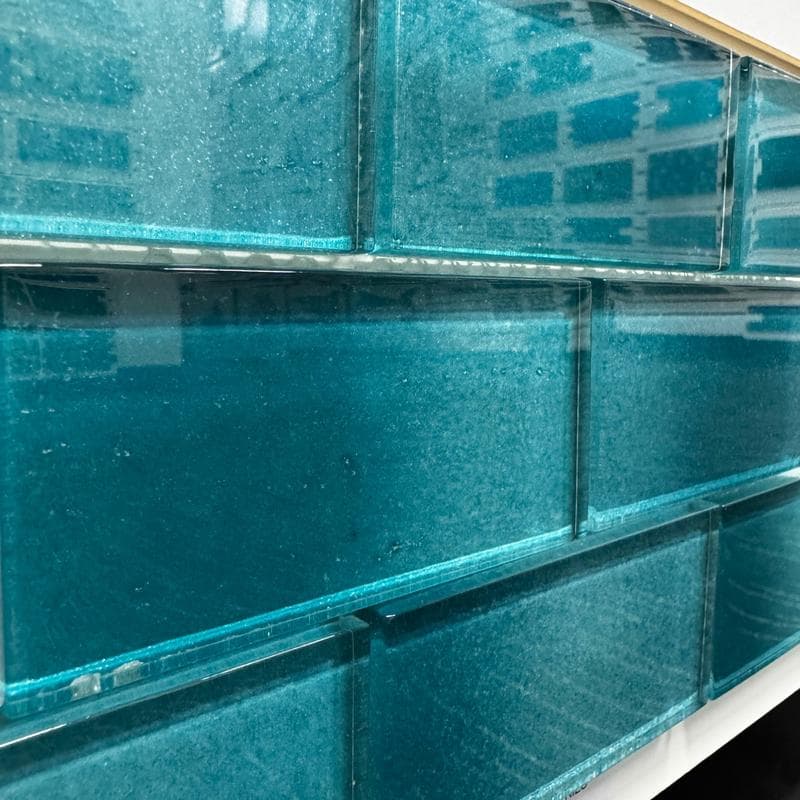 Aquabella Riviera Aqua Levanto 2x4 Glass Mosaic 12"x12" Pool Tile (RV-2433) - Image 3