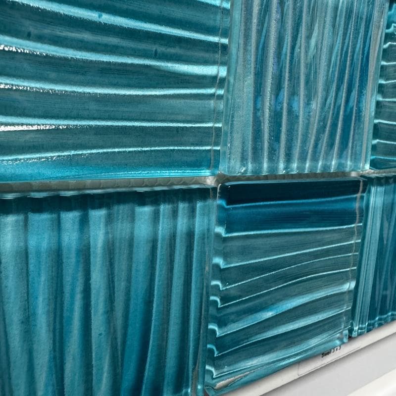 Aquabella Tidal Wave Swell 3x3 Glass Mosaic 12"x12" Pool Tile (TW-3392) - Image 3