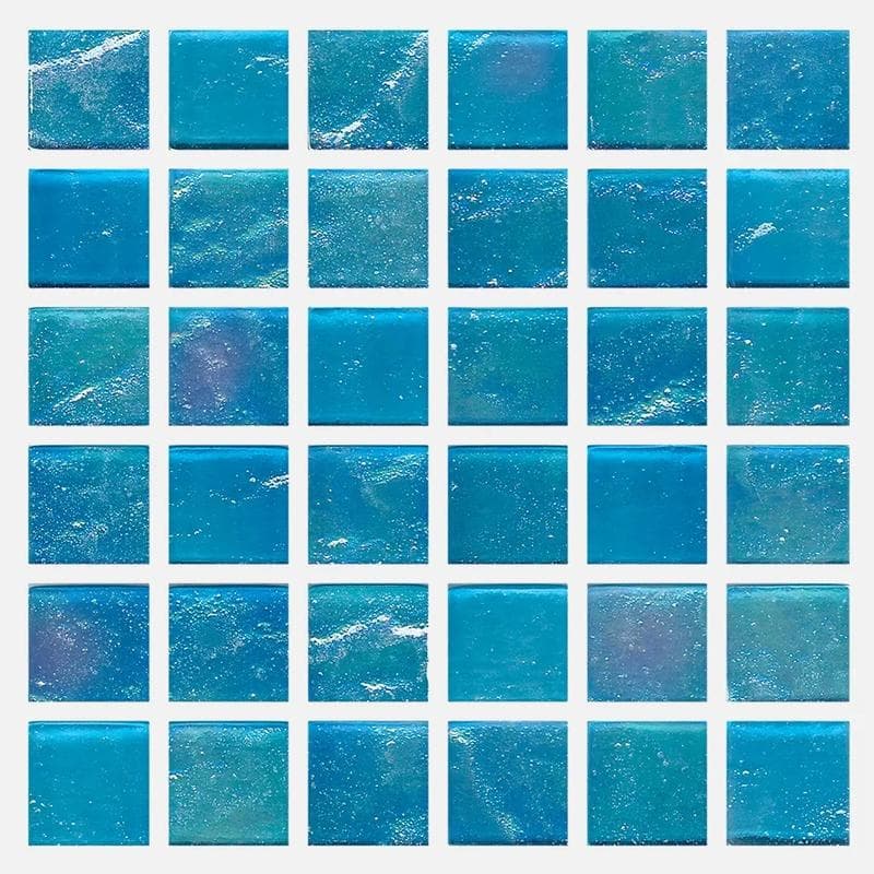 Aquabella Aurora Borealis Marvel 1x1 Glass Mosaic 12"x12" Pool Tile (AB-1111) - Image 1