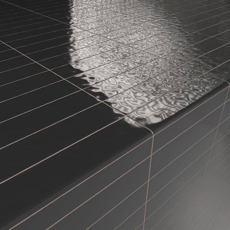 Broadway Black BG 3x12 Bullnose - Image 2