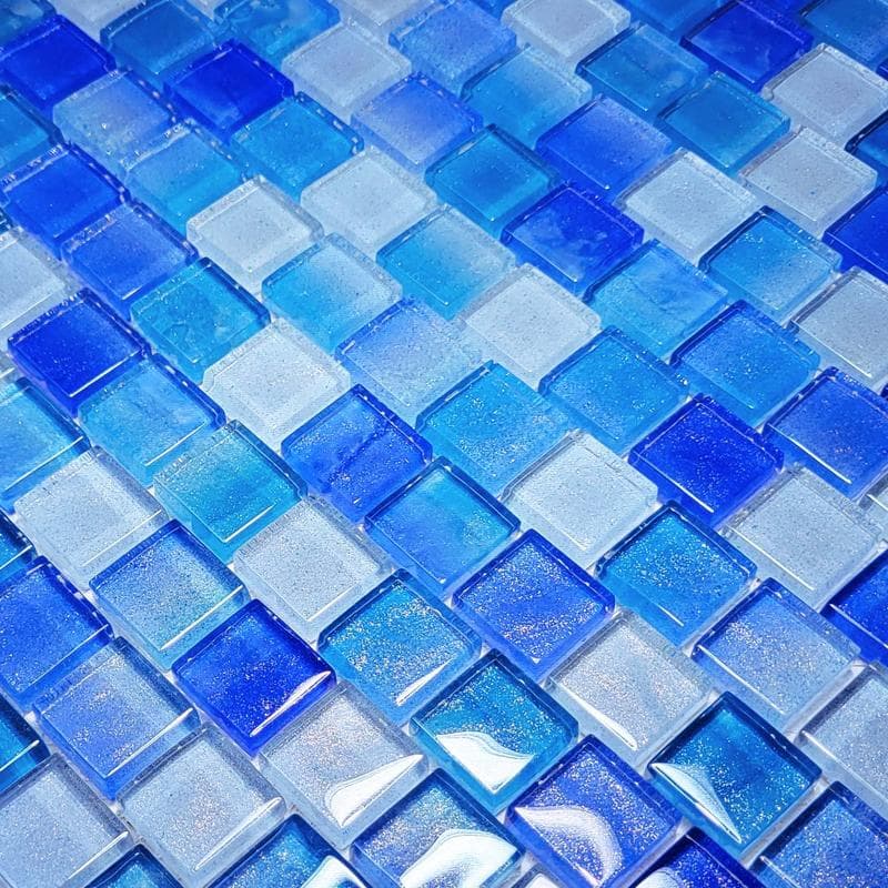 Crystal Waters Surf 1x1 Glass Mosaic 12"x12" Pool Tile - Image 2