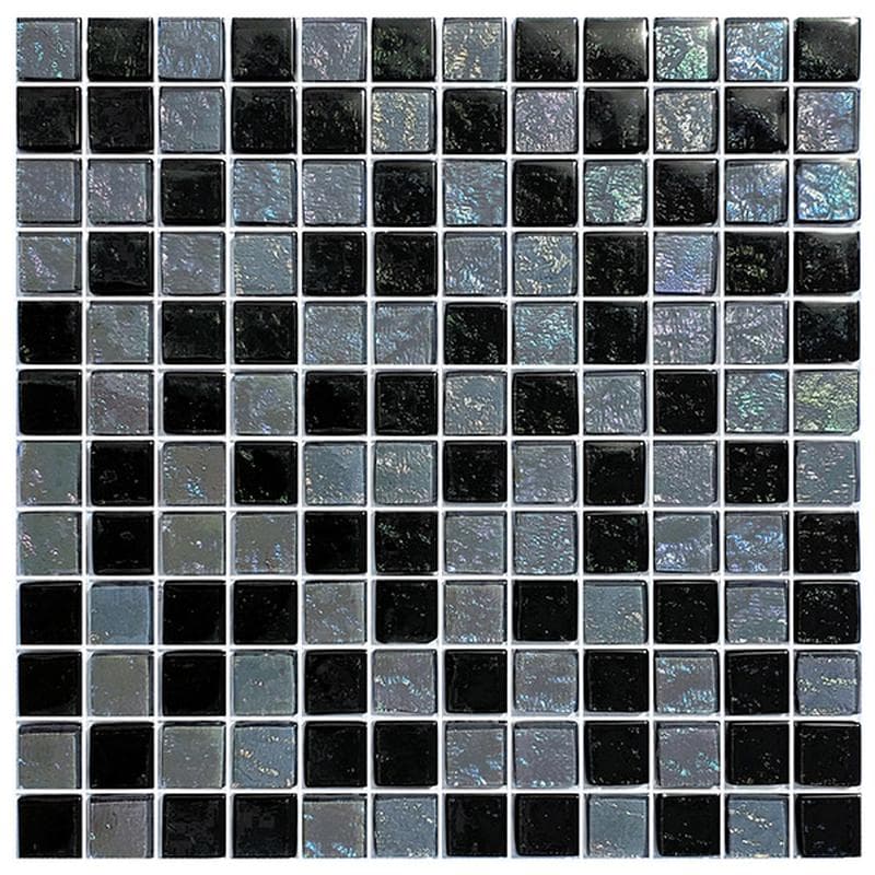 Galaxy Slate Blend 1x1 Glass Mosaic 12"x12" Pool Tile - Image 1