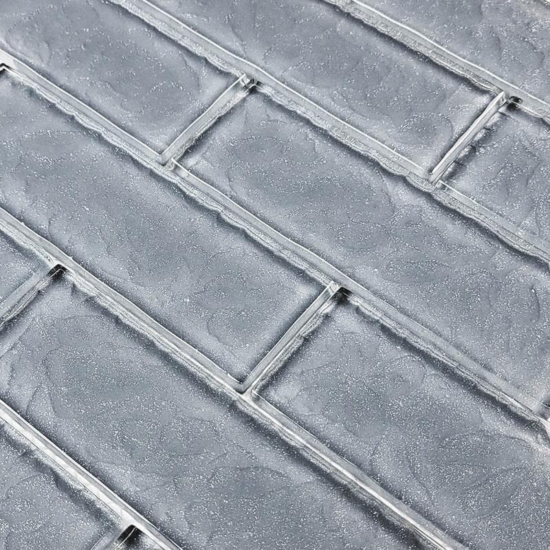Moonscape Gray 2x6 Glass Mosaic 12"x12" Pool Tile - Image 2