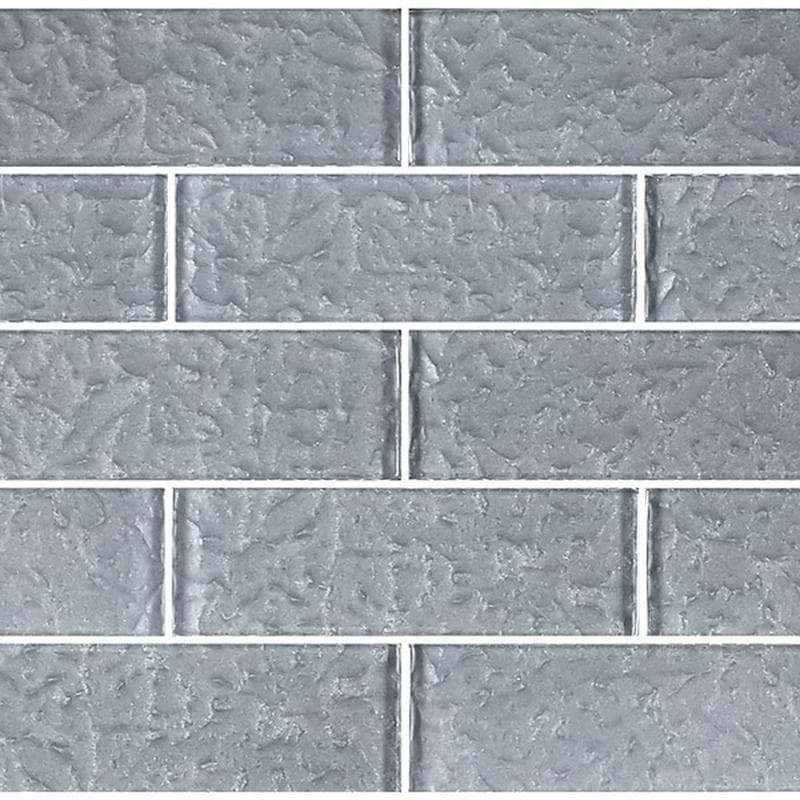 Moonscape Gray 2x6 Glass Mosaic 12"x12" Pool Tile - Image 1