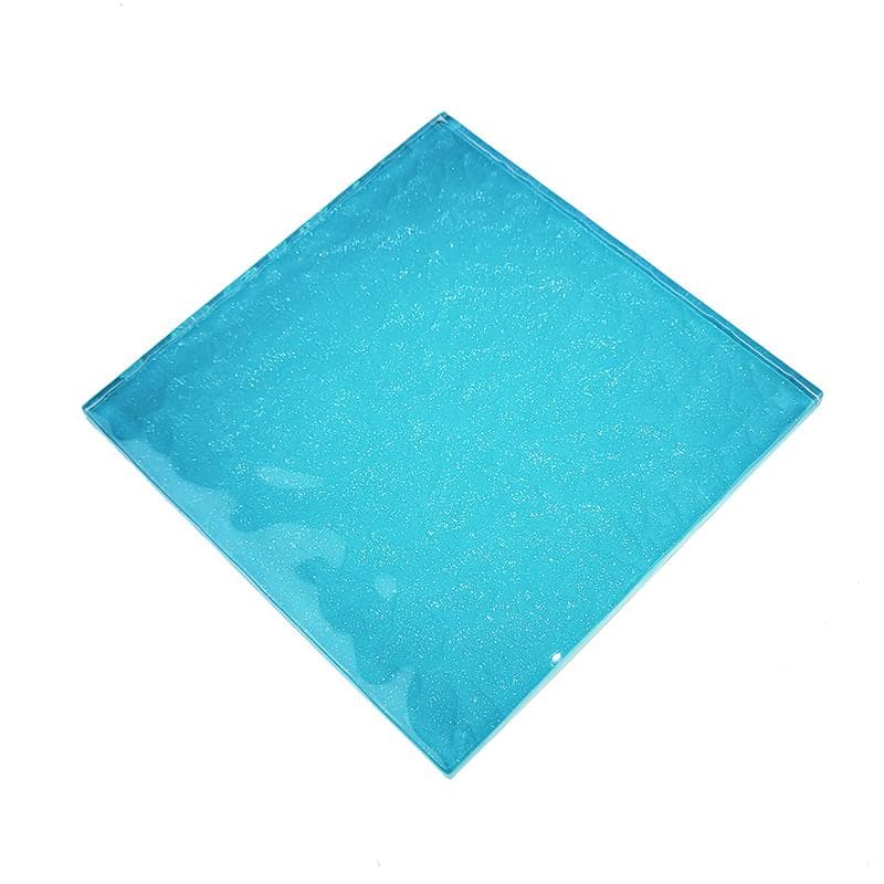 Moonscape Turquoise 6x6 Glass Pool Tile - Image 2