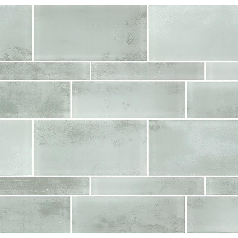 Sea Glass Tumbled Gray Mixed Glass Mosaic 12"x12" Pool Tile - Image 3