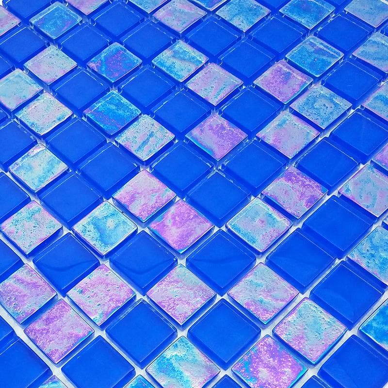 Twilight Royal Blue 1x1 Glass Mosaic 12"x12" Pool Tile - Image 2
