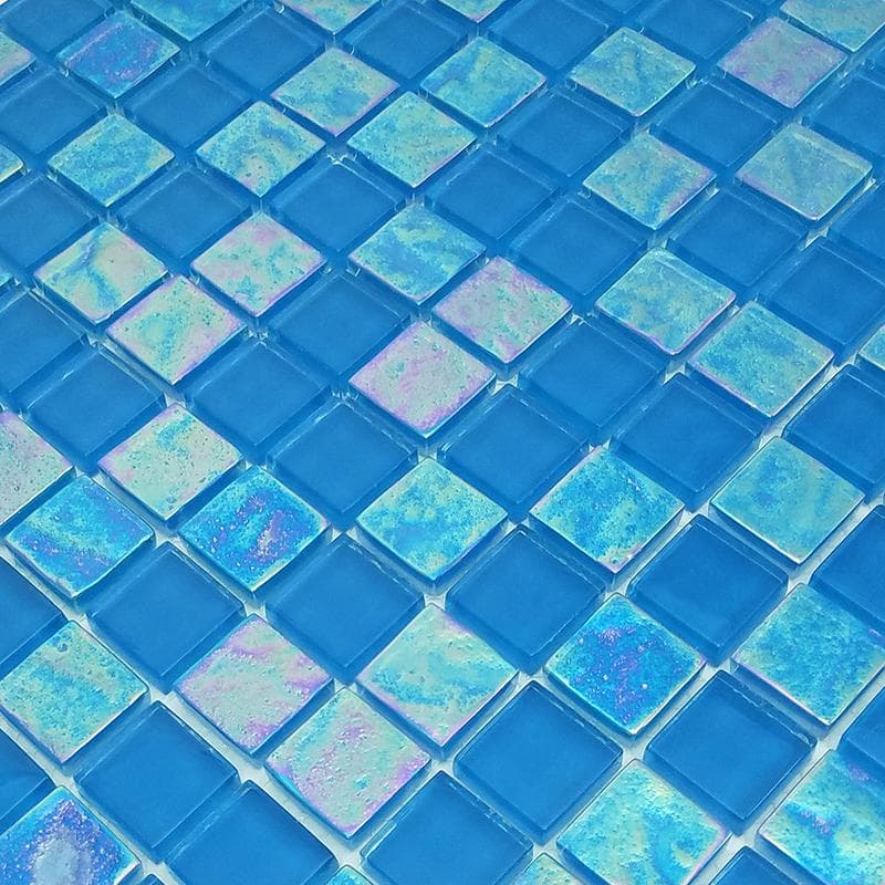 Twilight Azure 1x1 Glass Mosaic 12"x12" Pool Tile - Image 2