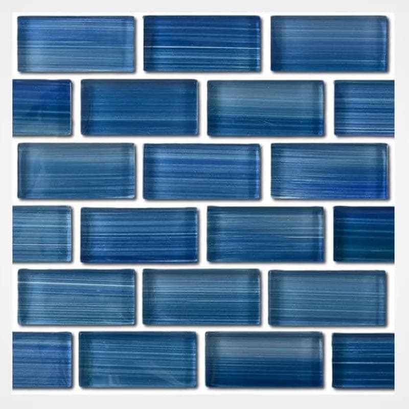 Aquabella Monet Impression 1x2 Glass Mosaic 12"x12" Pool Tile (MS-1280) - Image 1