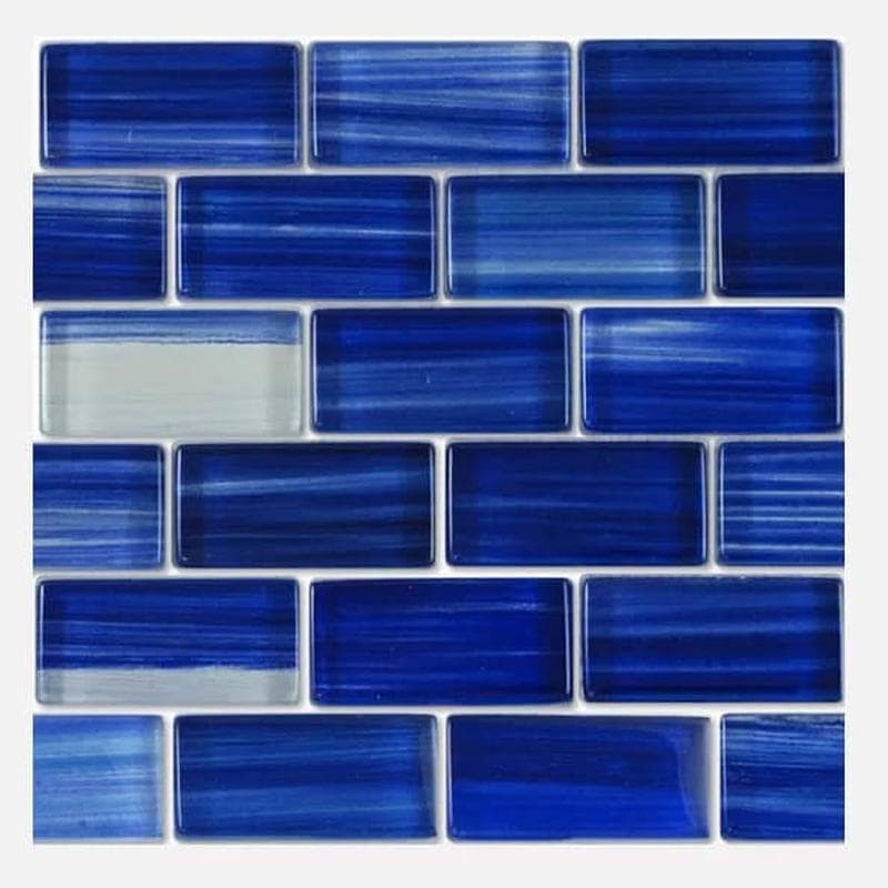 Aquabella Monet Paradise 1x2 Glass Mosaic 12"x12" Pool Tile (MS-1284) - Image 1