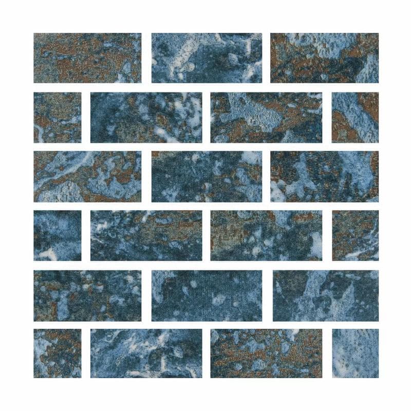Aquabella Abyss Alexandria 1x2 Porcelain Mosaic 12"x12" Pool Tile (AY-1223) - Image 1