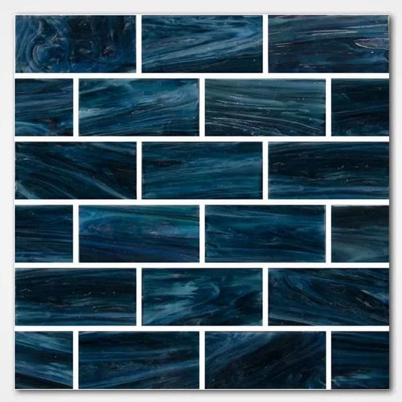 Aquabella North Seas Norwegian 1x2 Glass Mosaic 12"x12" Pool Tile (NS-1214) - Image 1