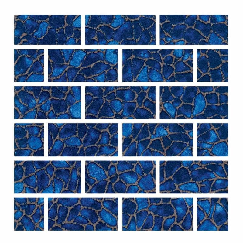 Aquabella Timeless Blue Allure 1x2 Porcelain Mosaic 12"x12" Pool Tile - Image 1
