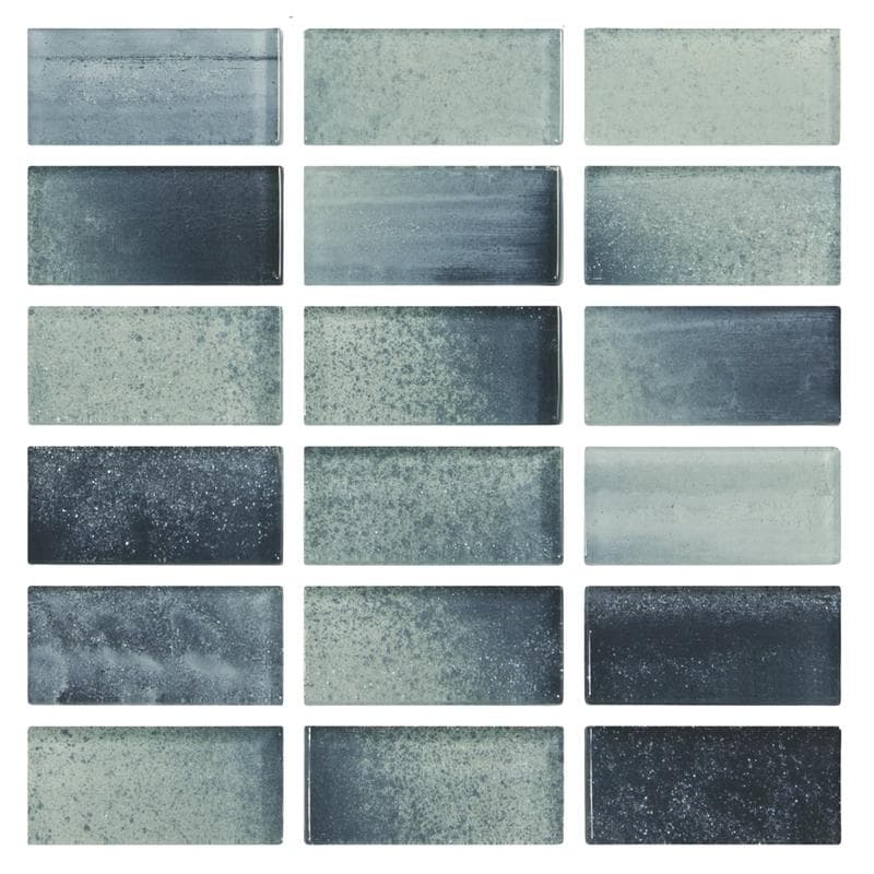 Aquabella London Ashford 1x2 Glass Mosaic 12"x12" Pool Tile (LS-1272) - Image 1