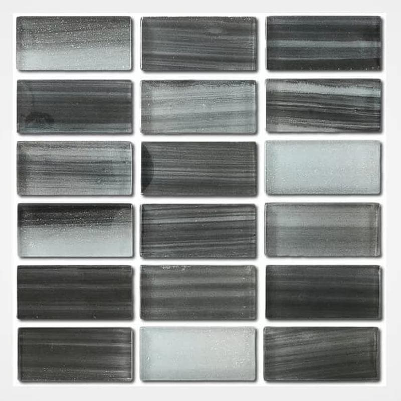 Aquabella London Westminster 1x2 Glass Mosaic 12"x12" Pool Tile (LS-1276) - Image 1