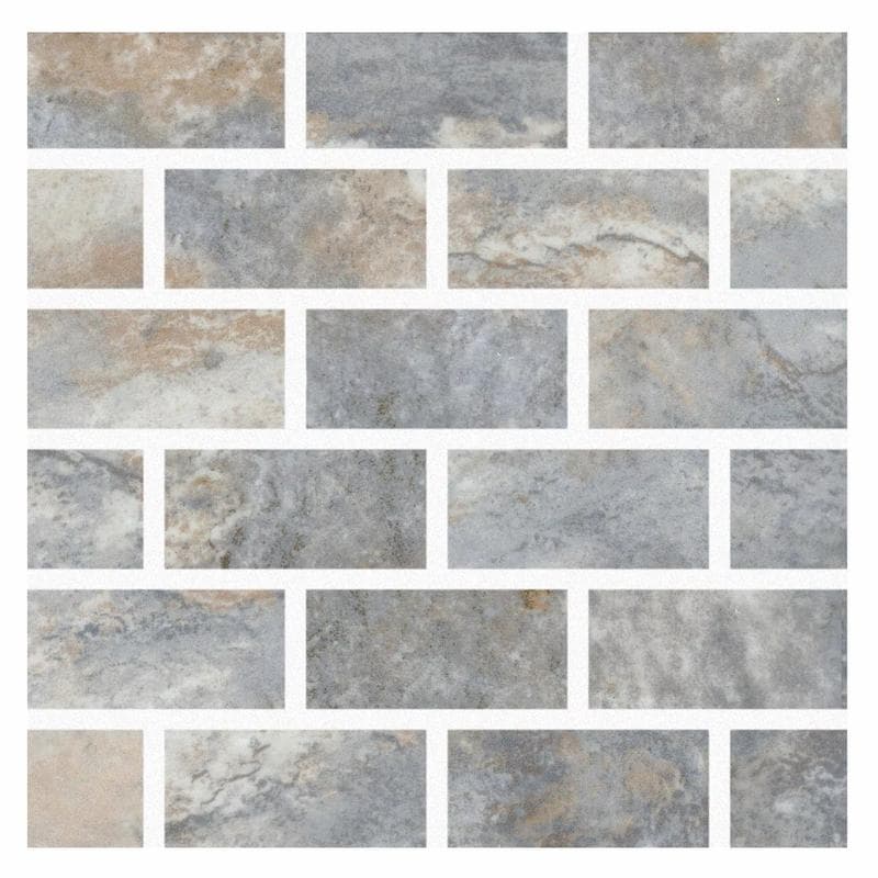 Aquabella Rivers Yukon 1x2 Porcelain Mosaic 12"x12" Pool Tile - Image 1