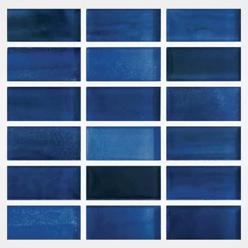 Aquabella London Victoria 1x2 Glass Mosaic 12"x12" Pool Tile (LS-1277) - Image 1