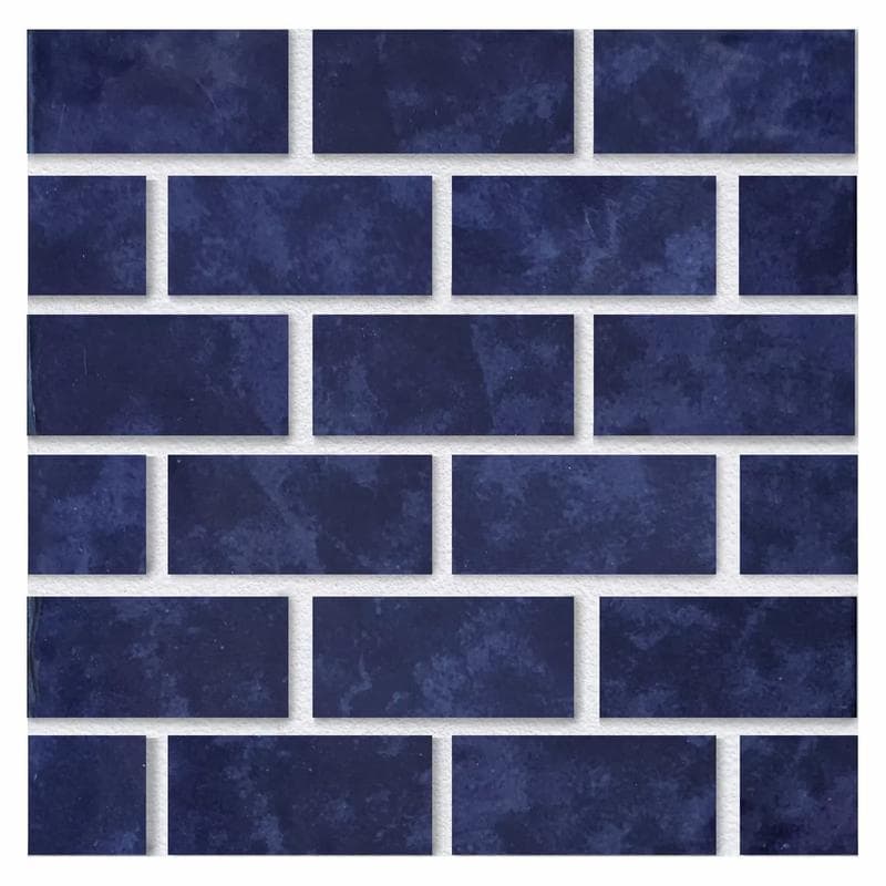 Aquabella Atlantic Deepwater 1x2 Porcelain Mosaic 12"x12" Pool Tile - Image 1