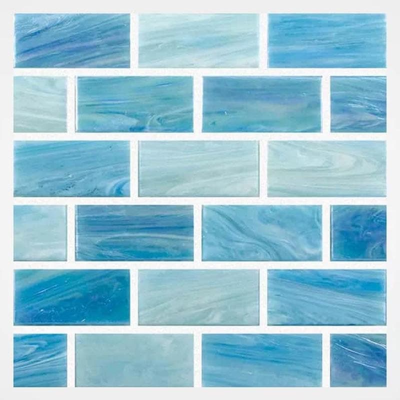 Aquabella North Seas Icelandic 1x2 Glass Mosaic 12"x12" Pool Tile (NS-1218) - Image 1