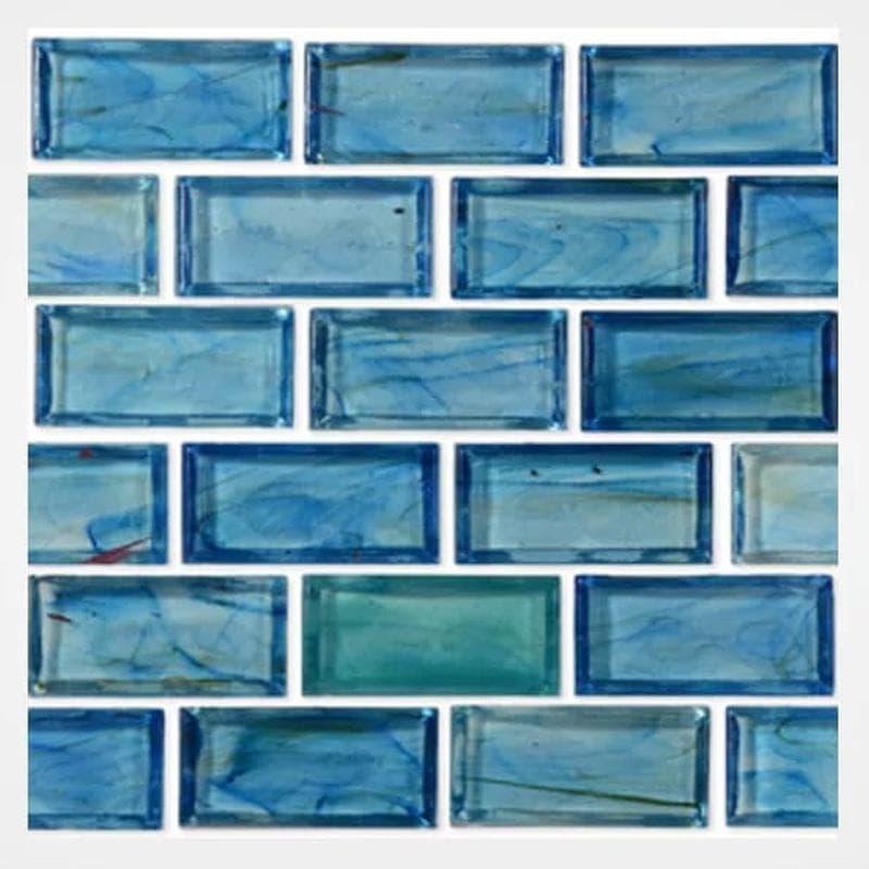 Aquabella Fjord Silent 1x2 Glass Mosaic 12"x12" Pool Tile (FJ-1298) - Image 1