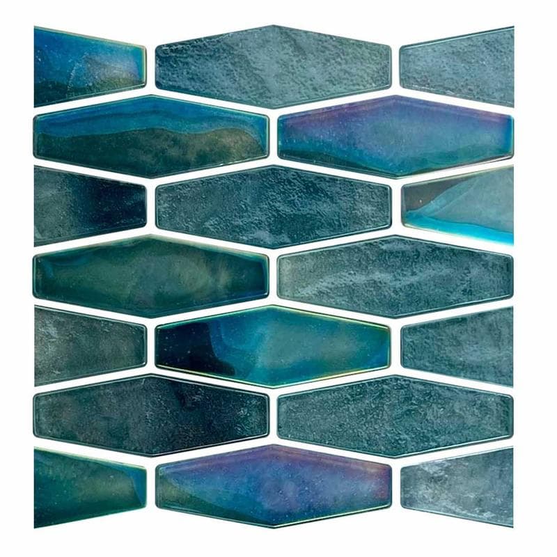 Aquabella Aloha Maui Full Hex Glass Mosaic 12"x12" Pool Tile - Image 1
