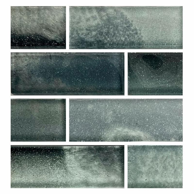 Aquabella Starlight Cosmo 1.5x4 Glass Mosaic 12"x12" Pool Tile - Image 1