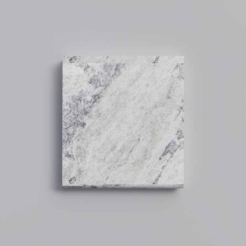 Silver Travertine 3cm Bullnose Pool Coping 12x12 - Image 1