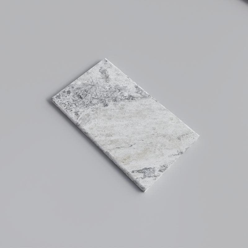 Silver Travertine 3cm Double Bullnose Pool Coping 12x24 - Image 2