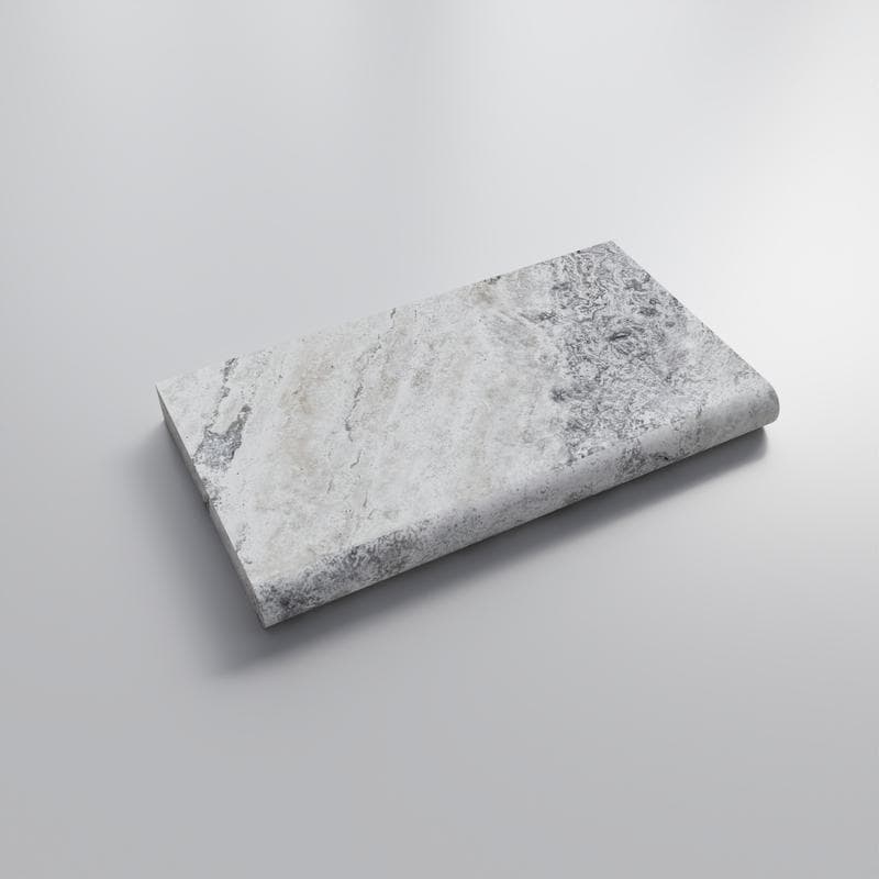 Silver Travertine 5cm Bullnose Pool Coping 12x24 - Image 2