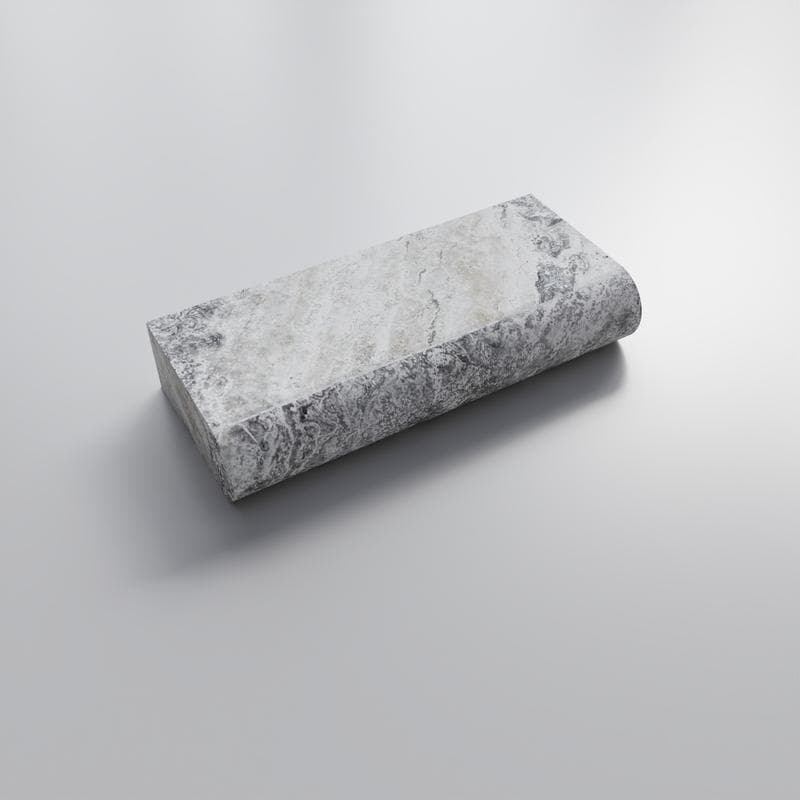 Silver Travertine 5cm Bullnose Pool Coping 4x12 - Image 2