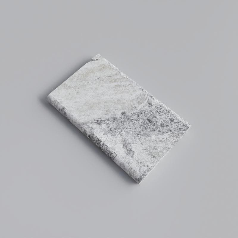 Silver Travertine 5cm Double Bullnose Pool Coping 12x24 - Image 3