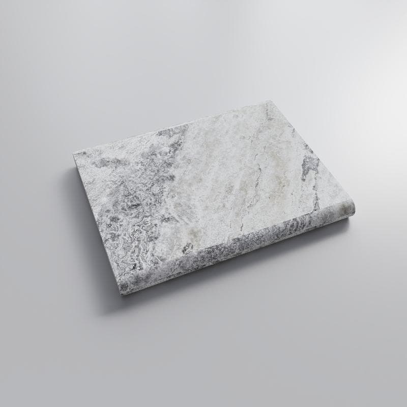 Silver Travertine 5cm Double Bullnose Pool Coping 16x24 - Image 2
