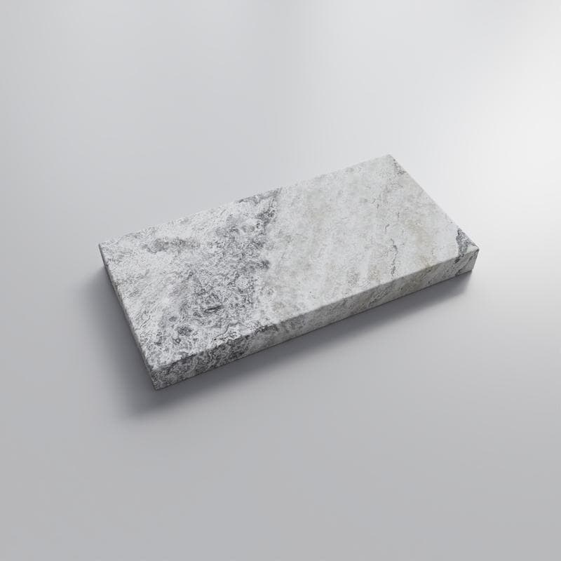 Silver Travertine 5cm Double Modern Pool Coping 12x24 - Image 2