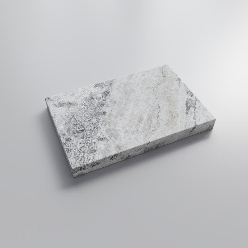Silver Travertine 5cm Double Modern Pool Coping 16x24 - Image 2