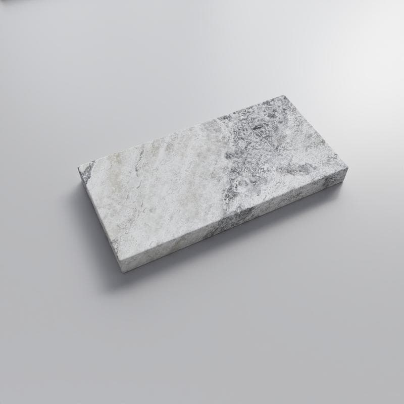 Silver Travertine 5cm Modern Pool Coping 12x24 - Image 2