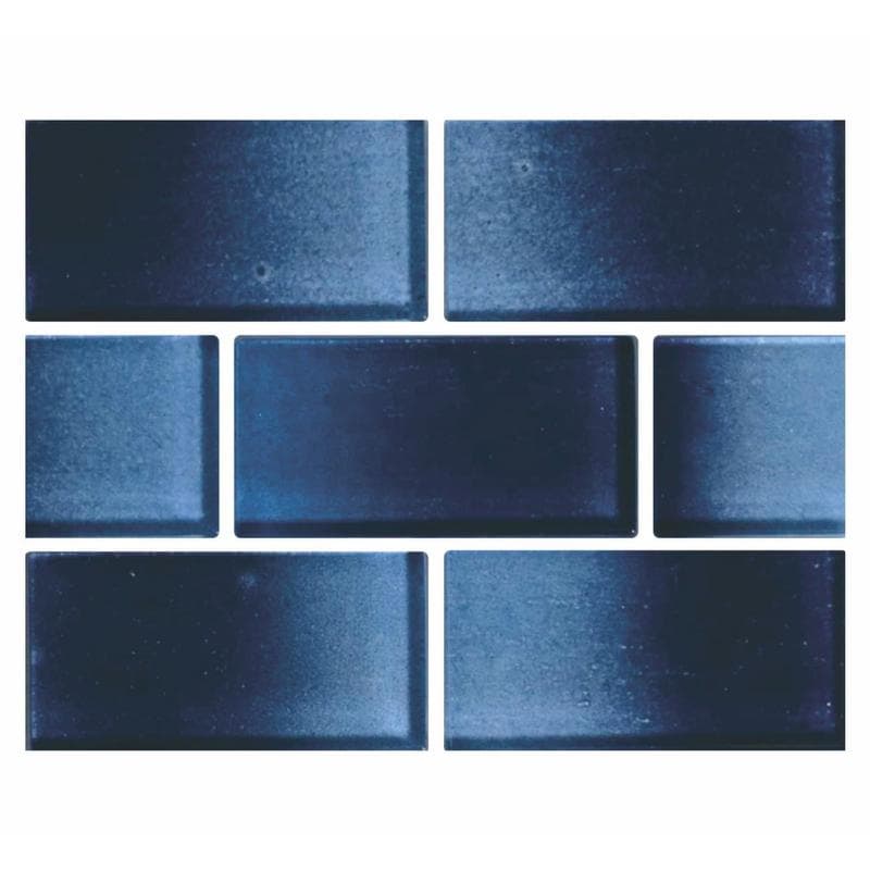 Aquabella Riviera Aqua Lorenzo 2x4 Glass Mosaic 12"x12" Pool Tile (RV-2431) - Image 1