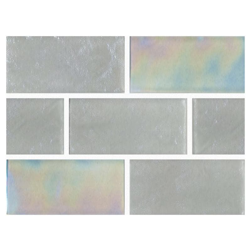 Aquabella Lunar Gibbous 2x4 Glass Mosaic 12"x12" Pool Tile - Image 1