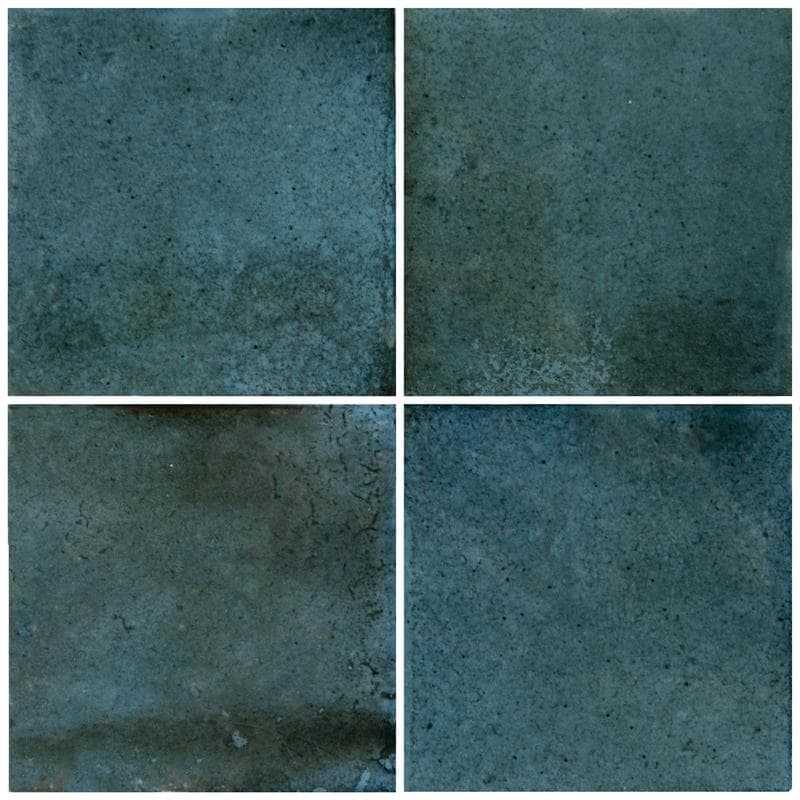 Artistry Boutique Prussian Blue Field 6x6 - Pool Tile - Image 1