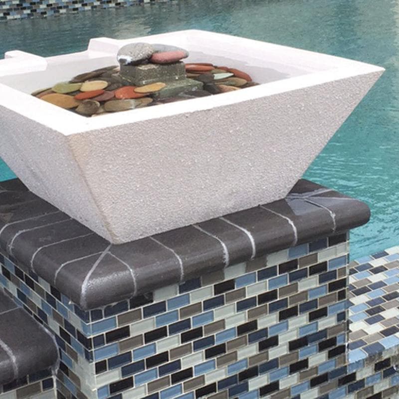 Crystal Black Charcoal Gray Taupe Blend 1x2 Glass Mosaic 12"x12" Pool Tile - Image 6