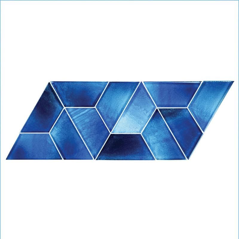 Dimension Cirrus Blue 2x4 Glass Mosaic 12"x12" Pool Tile - Image 3