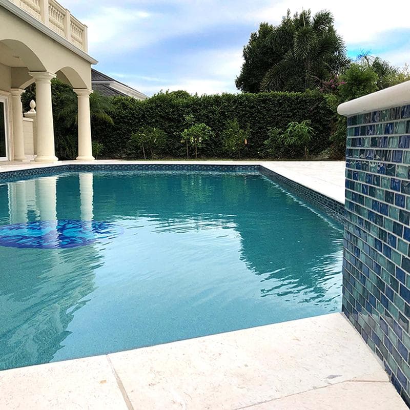 Galaxy Blue Blend 1x1 Glass Mosaic 12"x12" Pool Tile - Image 4