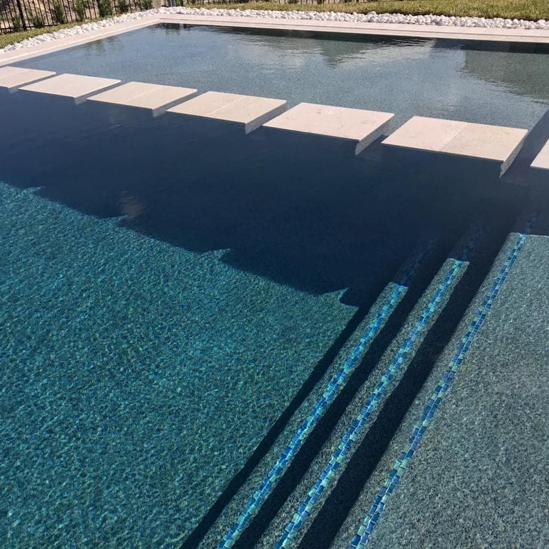 Galaxy Blue Blend 1x1 Glass Mosaic 12"x12" Pool Tile - Image 5