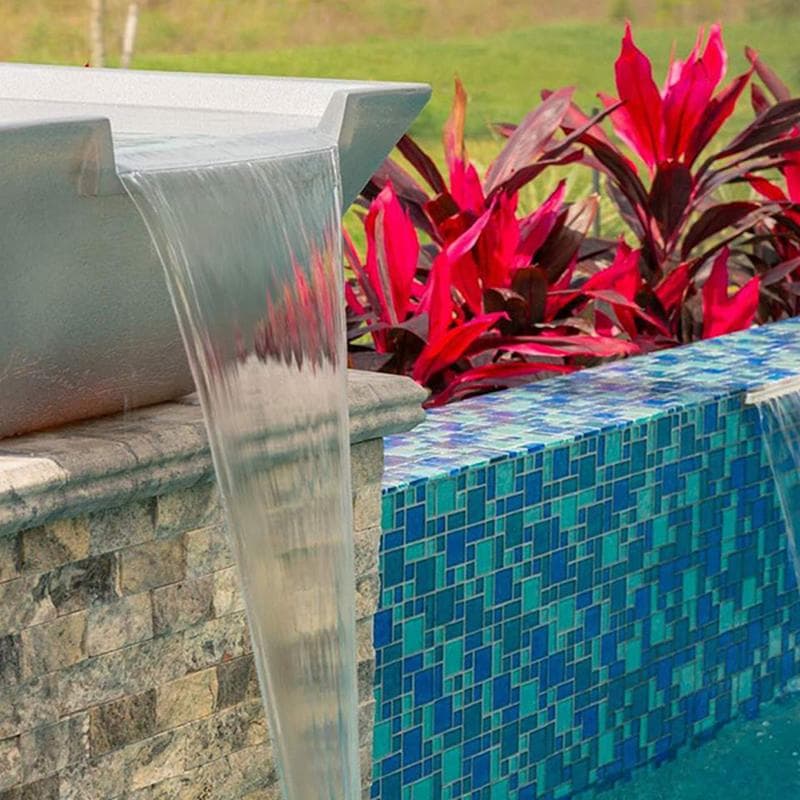 Galaxy Blue Blend Mixed Glass Mosaic 12"x12" Pool Tile - Image 3