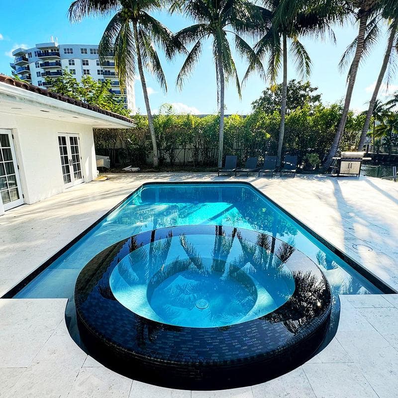 Galaxy Slate Blend 1x2 Glass Mosaic 12"x12" Pool Tile - Image 9