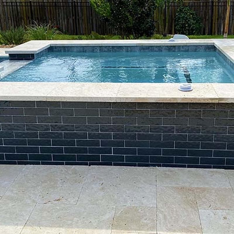 Moonscape Black 6x6 Glass Pool Tile - Image 5