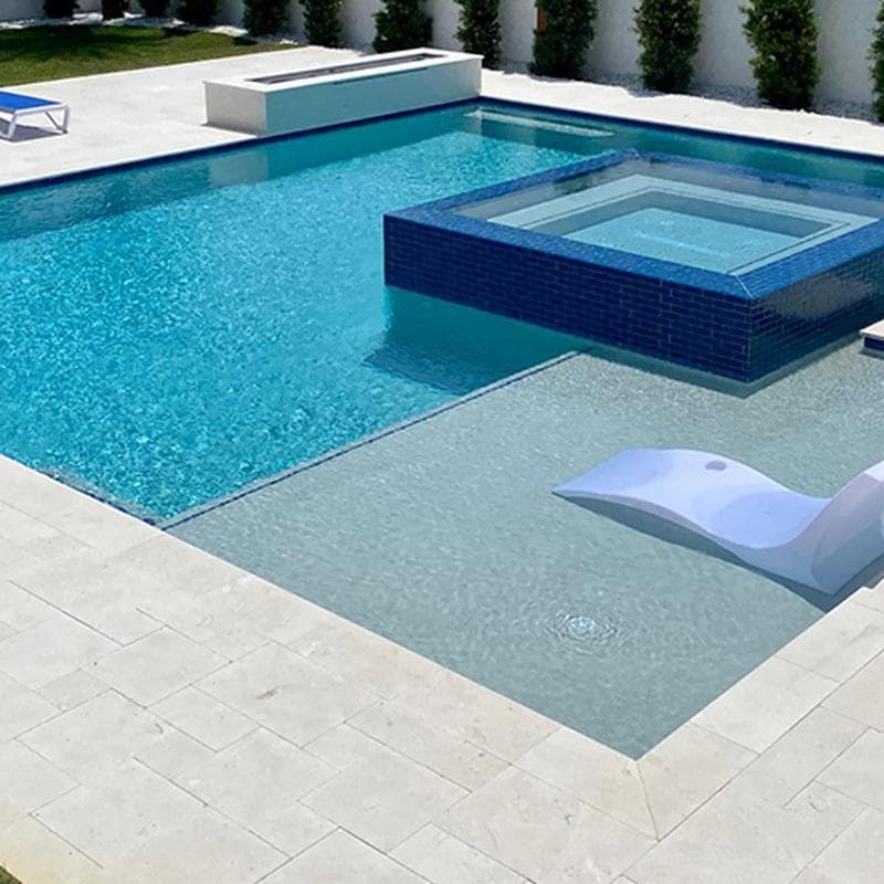 Moonscape Blue 2x6 Glass Mosaic 12"x12" Pool Tile - Image 3